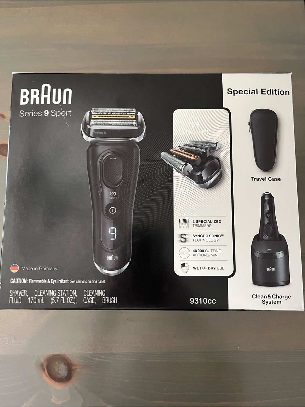 BRAUN Series9 Sport Special Edition 9310cc Travel Case Clean & Charge System NIB